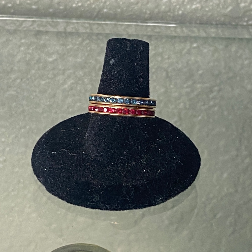 Stacking Gold & Gem Rings - Picture 1 of 5
